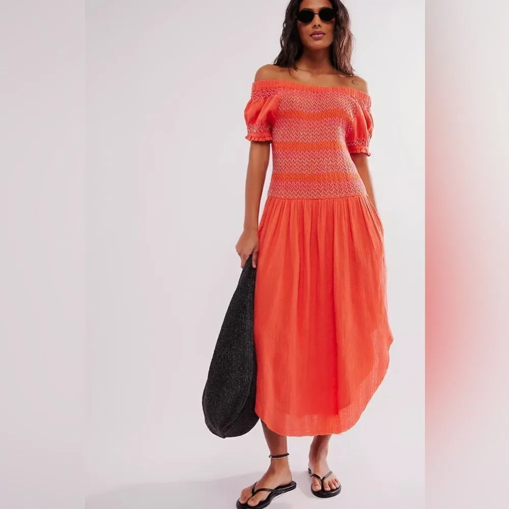 Free People Catch Me Midi Dress